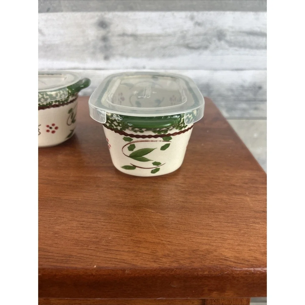Temp-tations Old World 2X Mini 12 Oz Loaf Pans W/ Lids Christmas Holiday